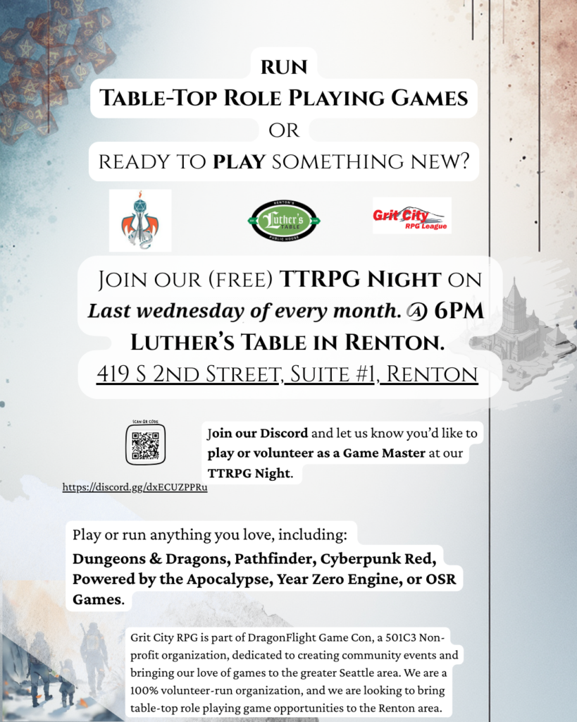 Table-Top Role Playing Game Night